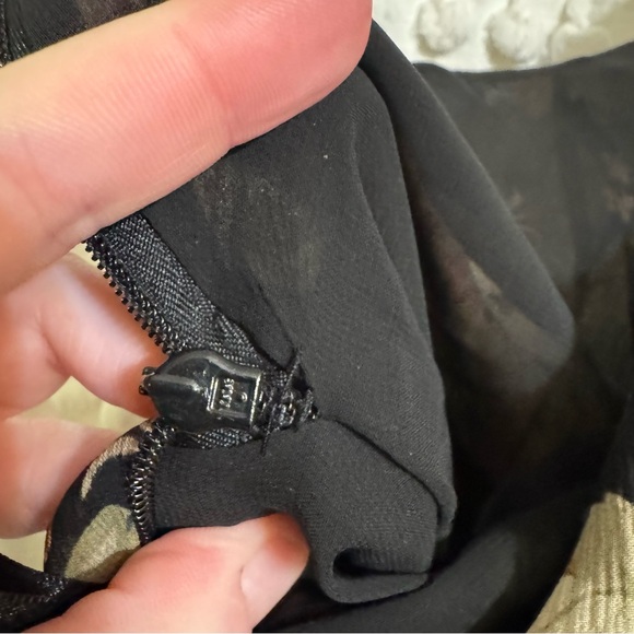 Vintage Ralph LaurenSilk Floral Fairy Skirt Black Romantic Cottagecore Size 12 - Picture 10 of 12